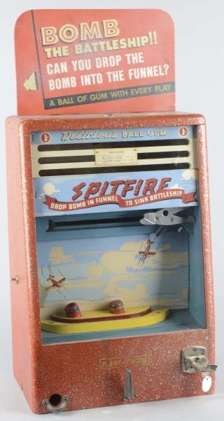 1¢ SPITFIRE VINTAGE WORLD WAR II GUMBALL GAME     