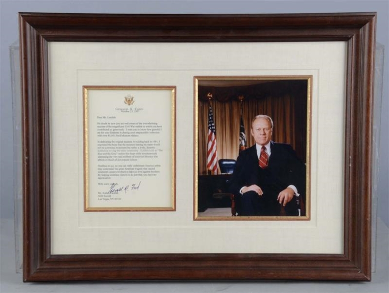LOT OF 2: SIGNED PRESIDENTIAL PHOTOS & LETTERS    