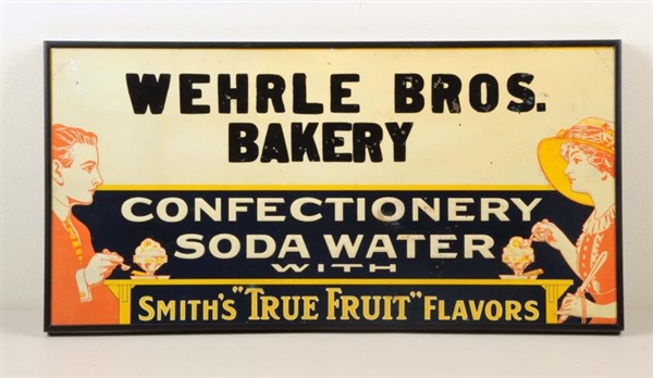 SMITHS FLAVOR EMBOSSED TIN SIGN.                  