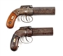 LOT OF 2: ANTIQUE PEPPERBOX REVOLVERS.            