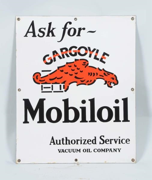 MOBILOIL GARGOYLE AUTHORIZED SERVICE SSP SIGN.    