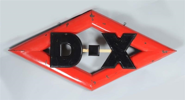 D-X SINGLE SIDED PORCELAIN 3D SIGN.               