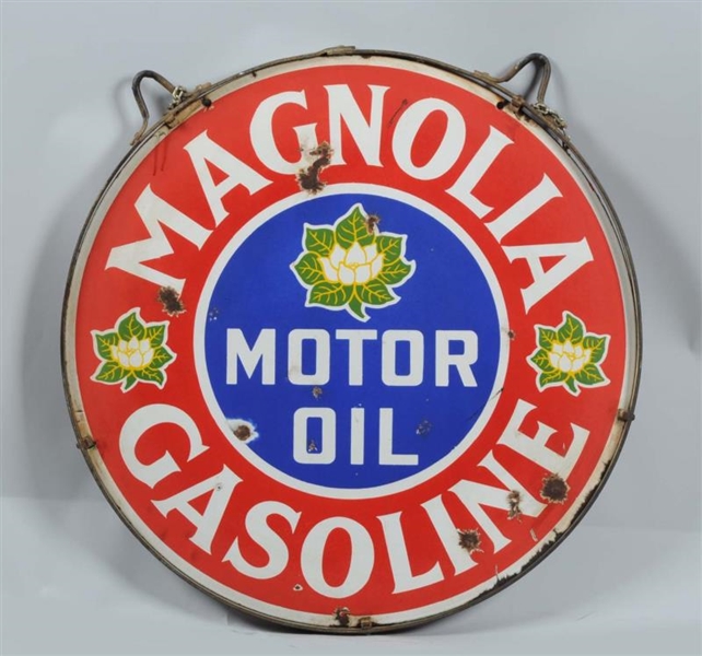 MAGNOLIA GASOLINE MOTOR OIL DSP SIGN.             