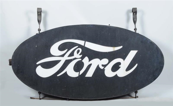 FORD OVAL MILK GLASS SIGN.                        