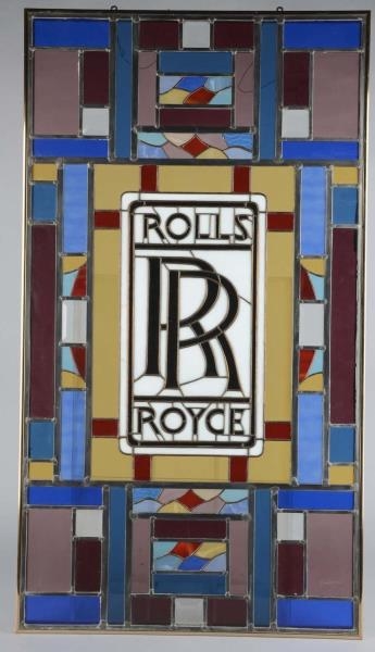 ROLLS ROYCE DECORATIVE STAINED GLASS PANEL        