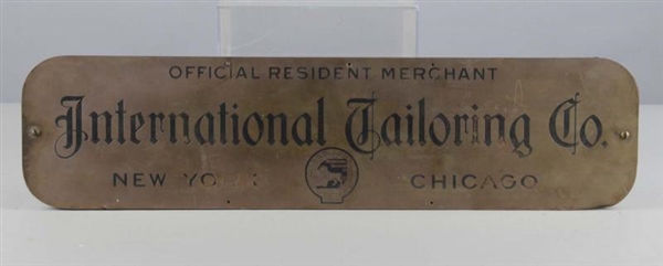 INTERNATIONAL TAILORING CO. BUILDING SIGN         
