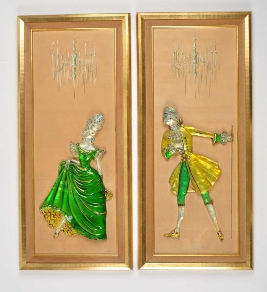LOT OF 2: 1950S FRAMED PIECES.                   