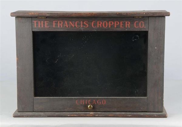 FRANCIS CROPPER CO WOOD DISPLAY CASE              
