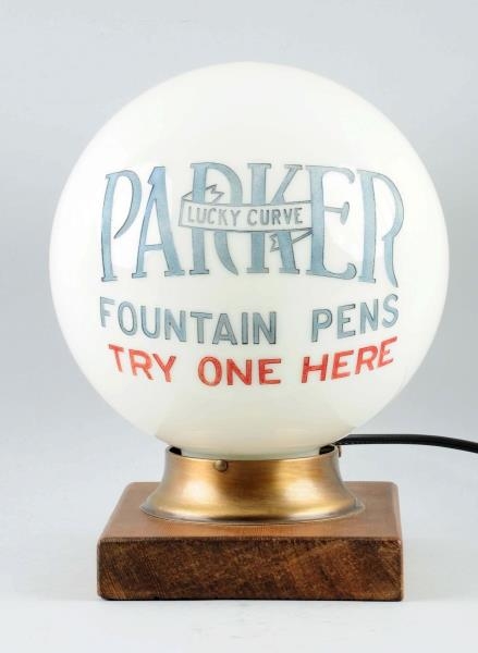 PARKER FOUNTAIN PENS ELECTRIC GLOBE SIGN.         