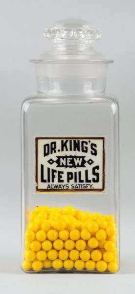 DR. KINGS NEW LIFE PILLS DRUG STORE JAR.         