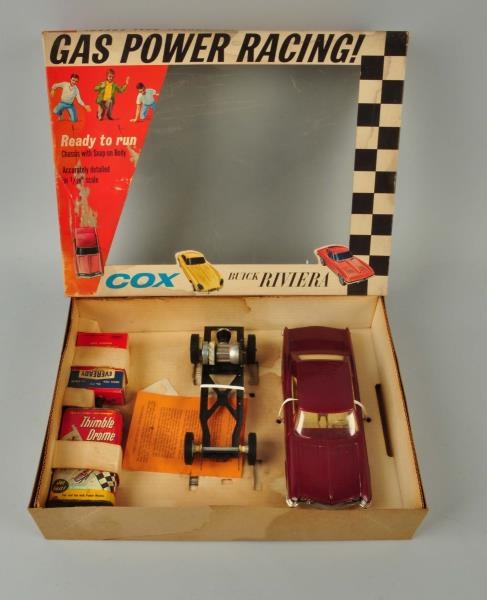 COX BUICK RIVIERA GAS POWERED CAR WITH BOX.       