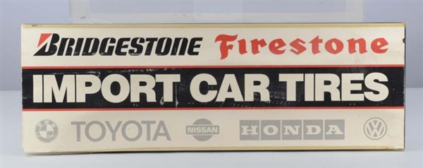 IMPORT CAR TIRES DOUBLE-SIDED CARDBOARD SIGN      