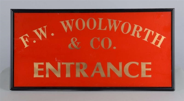 ENTRANCE SIGN TO F.W. WOOLWORTH & CO.             