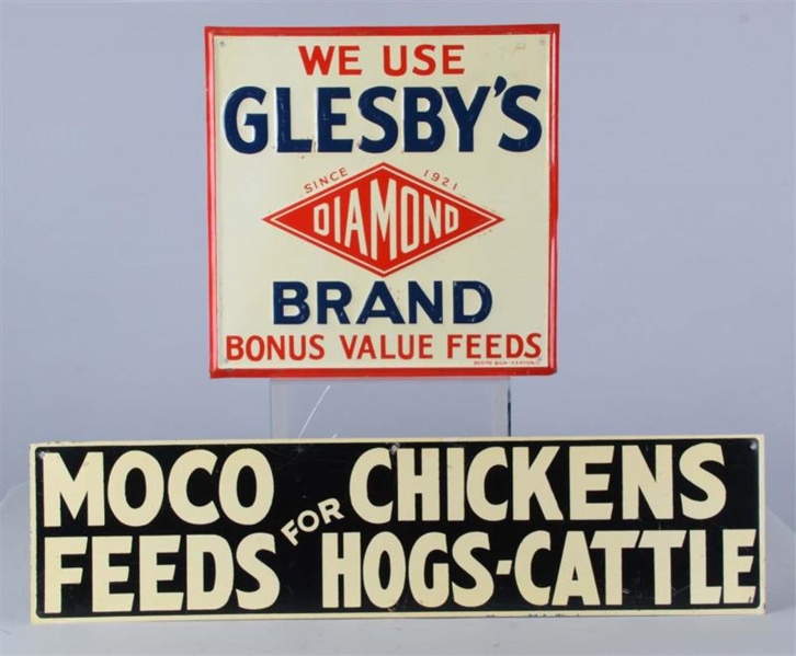 LOT OF 3: VARIETY OF FEED AND FARM TIN SIGNS      