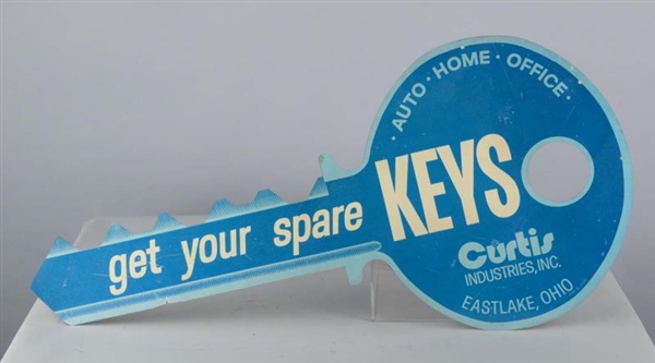 CURTIS KEYS DIE-CUT TIN DOUBLE-SIDED SIGN         