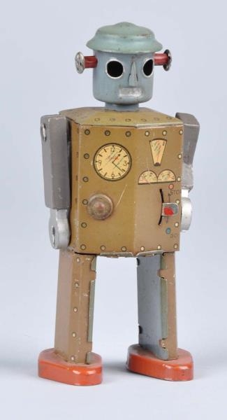 JAPANESE TIN LITHO WIND-UP ATOMIC ROBOT MAN.      