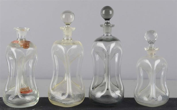 LOT OF 4: GLASS DECANTERS                         