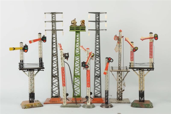 LOT OF 9: ASSORTED EUROPEAN LIGHT TOWERS.         
