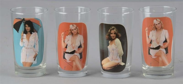 LOT OF 4: PIN-UP GLASSES                          