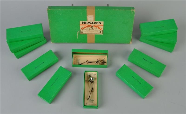 MILWARDS 12 SALMON SPINNERS LURES IN BOX         