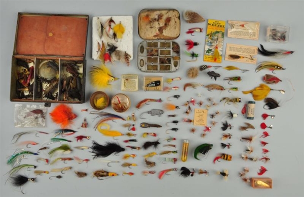 LARGE LOT OF ASSORTED FLY ITEMS.                  