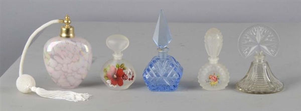 LOT OF 5: ATOMIZER AND PERFUME BOTTLES            