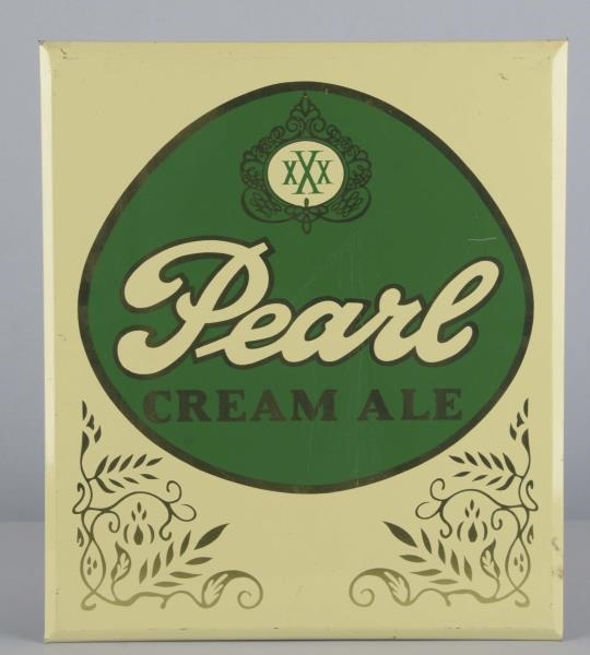 PEARL CREAM ALE TIN BEER ADVERTISING SIGN         