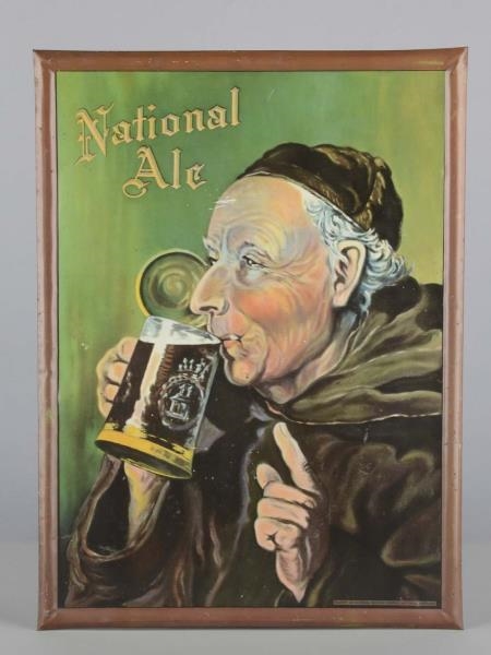 NATIONAL ALE TIN BEER ADVERTISING SIGN            