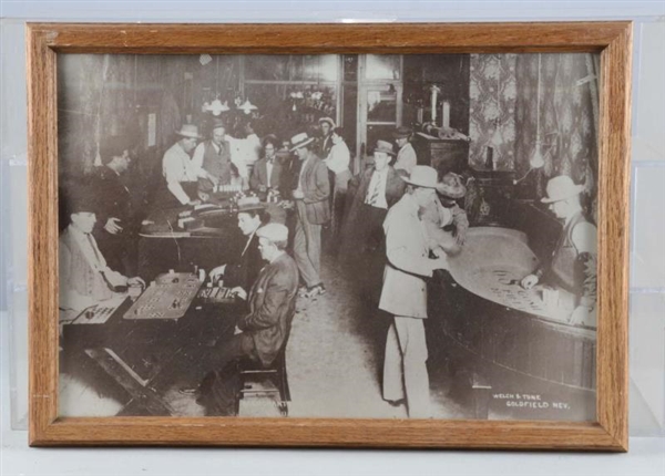NEVADA GAMBLING HALL EARLY 20TH CENTURY PHOTO     