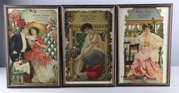 LOT OF 3: CENTRAL TOBACCO DIE CUT LITHOGRAPHS     