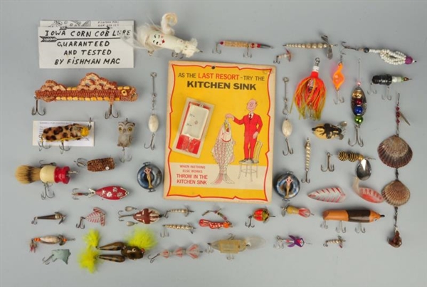 LARGE LOT OF ASSORTED NOVELTY LURES.              