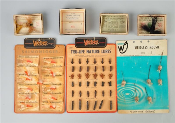 LARGE LOT OF ASSORTED WEBER BAITS.                