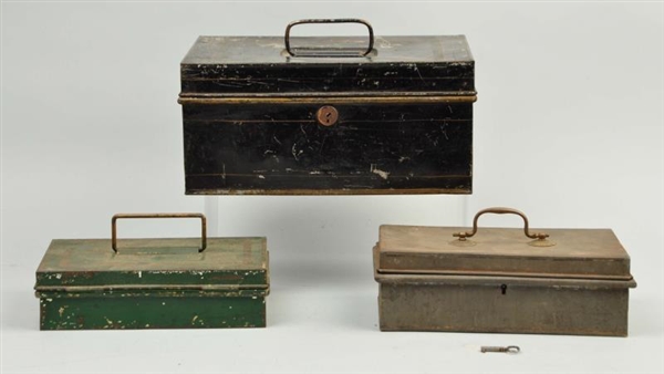LOT OF 3:EARLY TACKLE BOXES                       