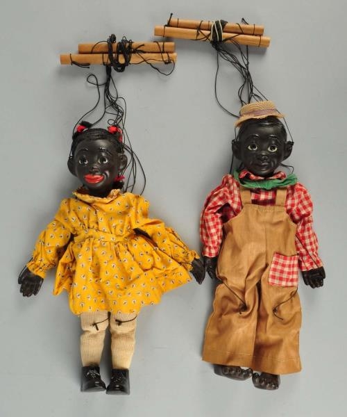 LOT OF 2: BLACK AMERICAN PUPPETS.                