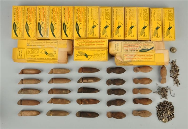 LARGE LOT OF "RUSH TANGO" FISHING LURES AND BOXES 