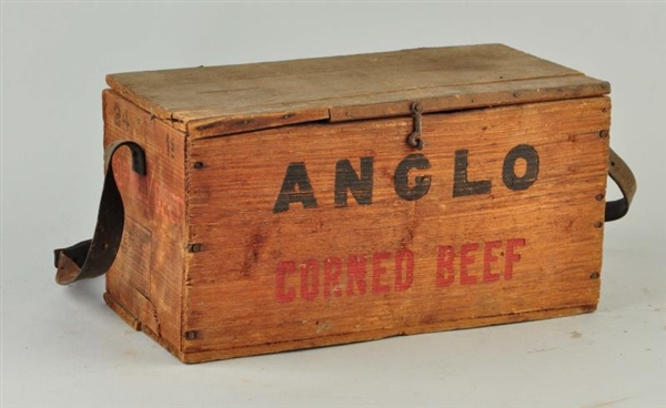 ANGLO CORNED BEEF WOOD BOX.                       