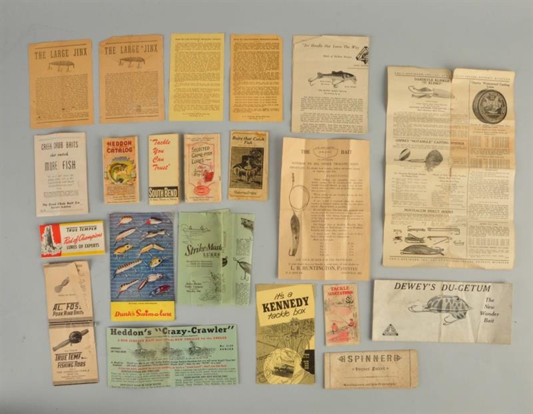 LARGE LOT OF FISHING BROCHURES AND PAMPHLETS      