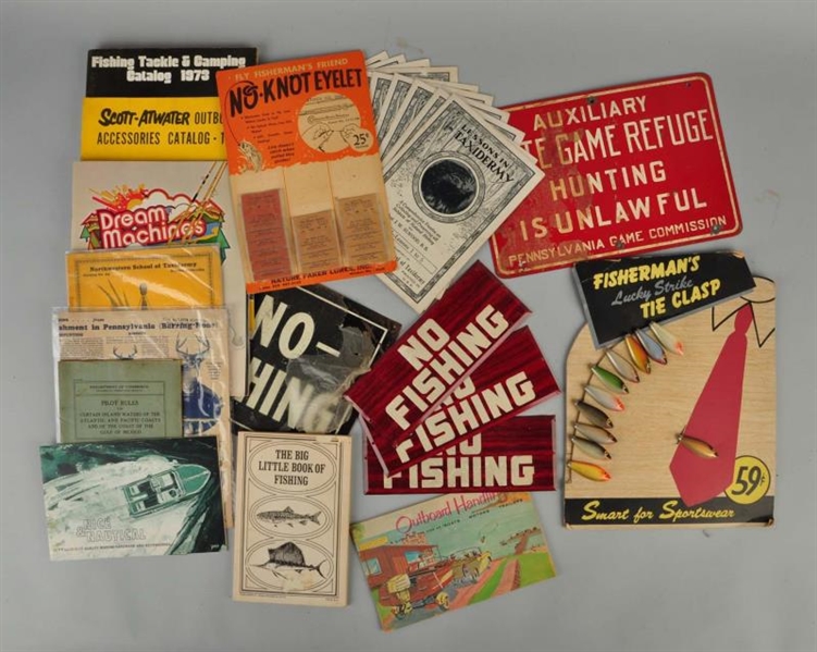LARGE LOT OF FISHING PAPERS.                      