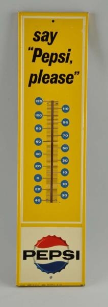 1963 PEPSI ADVERTISING THERMOMETER.               