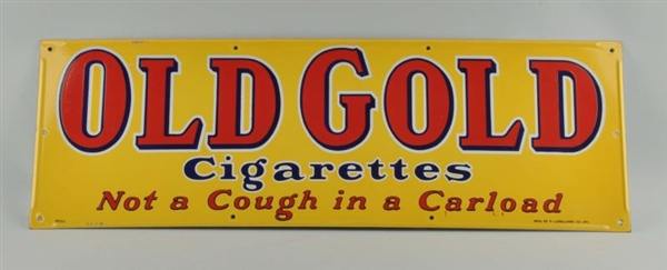 1930S OLD GOLD CIGARETTES TIN SIGN.              
