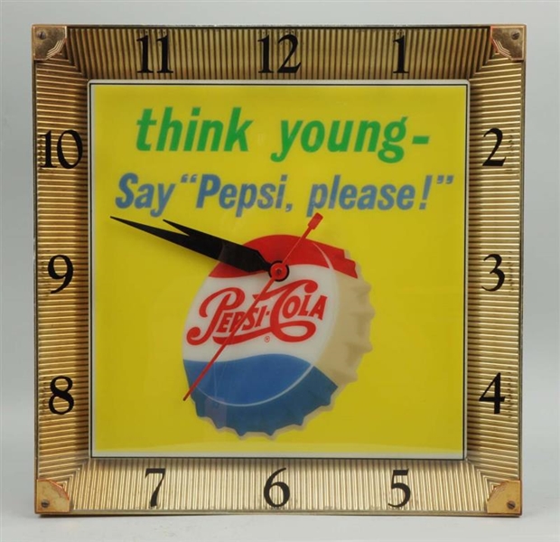 1961 PEPSI ADVERTISING CLOCK.                     