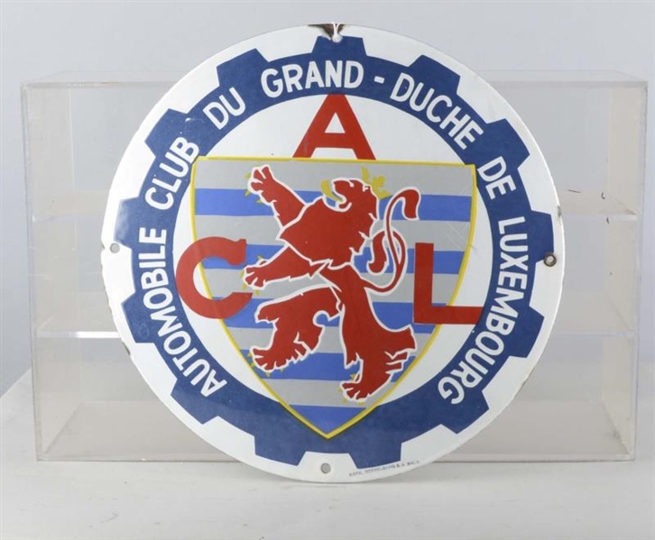 LUXEMBOURG AUTOMOBILE CLUB PORCELAIN SIGN         