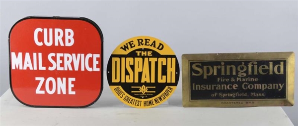 LOT OF 3: METAL PUBLIC SERVICE SIGNS              