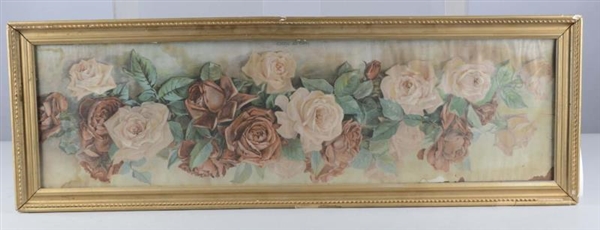 YARD OF ROSES LITHOGRAPH                          