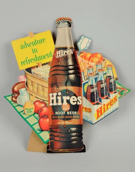 HIRES ROOT BEER DIECUT EASEL BACK SIGN.           