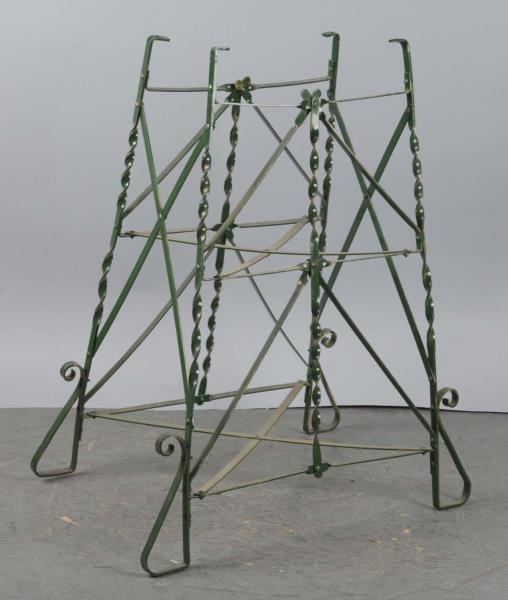 GREEN TWISTED WROUGHT IRON STAND                  