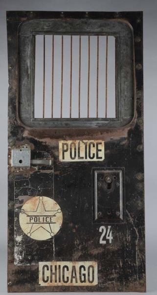 EARLY CHICAGO POLICE VEHICLE PADDY WAGON DOOR     