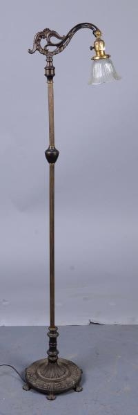 ELECTRIC FLOOR LAMP WITH ART DECO BASE            