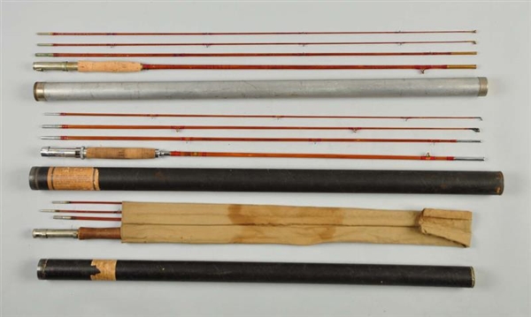 LOT OF 3: BAMBOO FLY RODS.                        