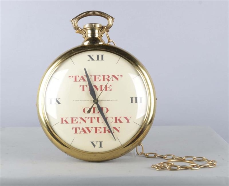 OLD KENTUCKY TAVERN POCKETWATCH DISPLAY SIGN      
